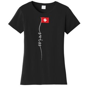 Switzerland Signature Swiss Flag Women's T-Shirt