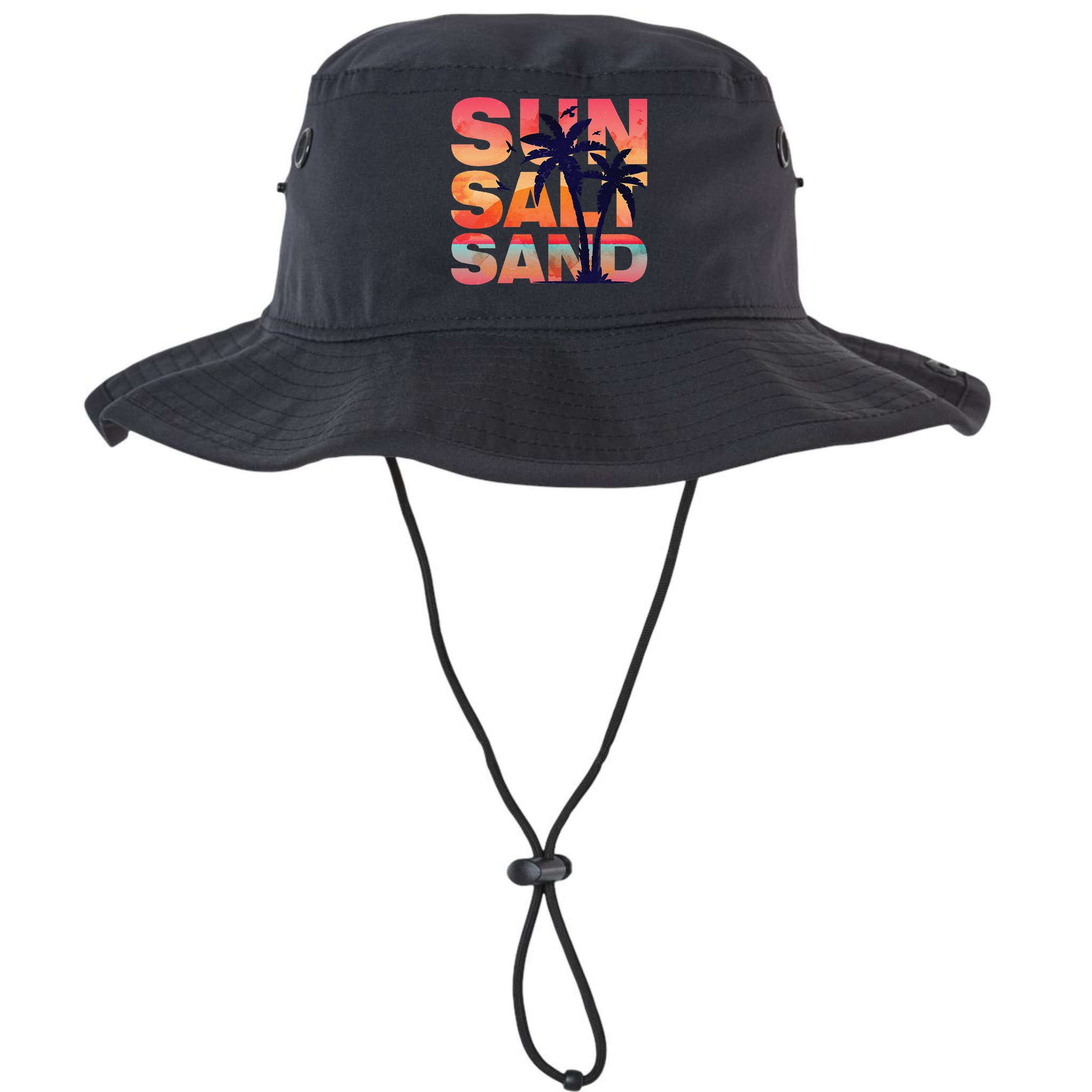 Sun Salt Sand Funny Beach Lover Summer Vacation Palm Tree Bucket Hat