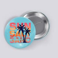 Sun Salt Sand Funny Beach Lover Summer Vacation Palm Tree Button