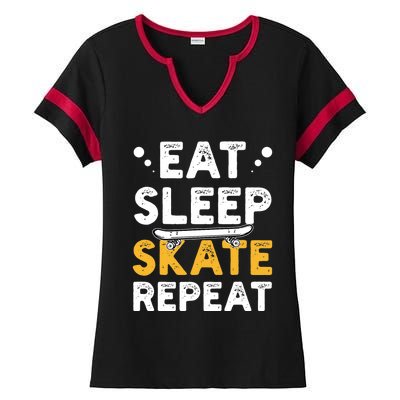 Skateboarding Skateboarder Skateboard Gift Ladies Halftime Notch Neck Tee