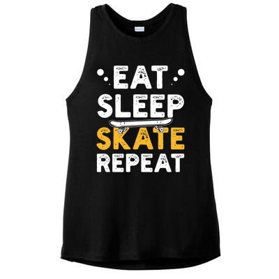 Skateboarding Skateboarder Skateboard Gift Ladies PosiCharge Tri-Blend Wicking Tank