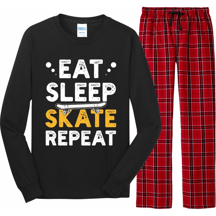 Skateboarding Skateboarder Skateboard Gift Long Sleeve Pajama Set