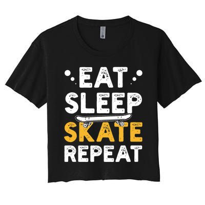 Skateboarding Skateboarder Skateboard Gift Women's Crop Top Tee