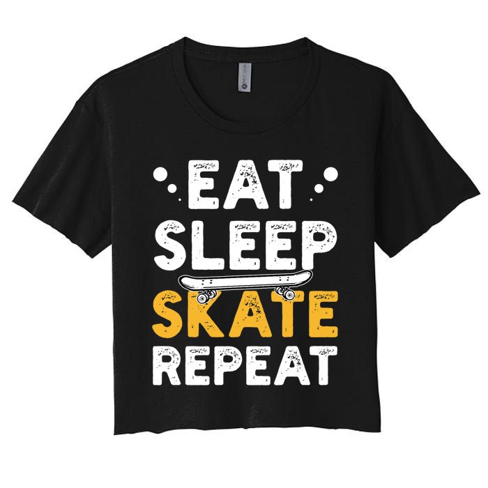 Skateboarding Skateboarder Skateboard Gift Women's Crop Top Tee