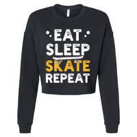 Skateboarding Skateboarder Skateboard Gift Cropped Pullover Crew