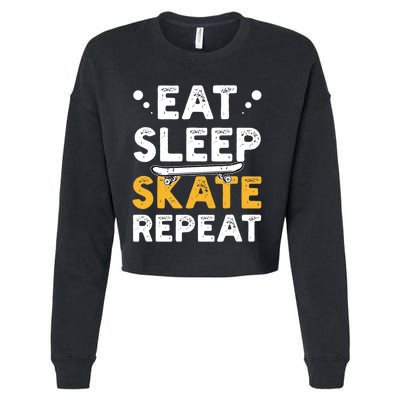 Skateboarding Skateboarder Skateboard Gift Cropped Pullover Crew