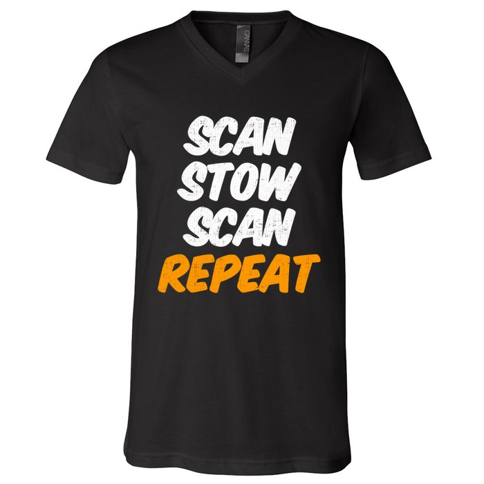 Scan Stow Scan Repeat V-Neck T-Shirt