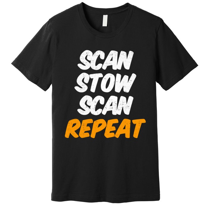 Scan Stow Scan Repeat Premium T-Shirt