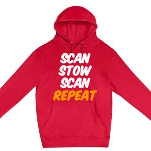 Scan Stow Scan Repeat Premium Pullover Hoodie