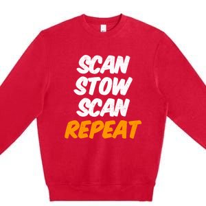 Scan Stow Scan Repeat Premium Crewneck Sweatshirt