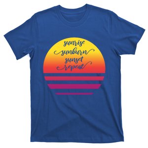 Sunrise Sunburn Sunset Repeat Summer Vacation Trip Cute Gift T-Shirt