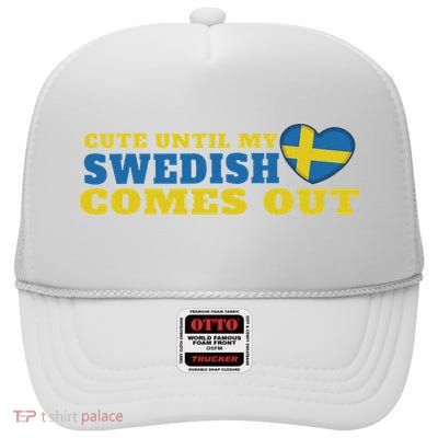 Swedish Sweden Swedish Flag Sweden Roots Sweden High Crown Mesh Back Trucker Hat