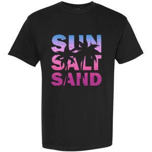 Sun Salt Sand Funny Palm Sun Retro Beach Summer Garment-Dyed Heavyweight T-Shirt