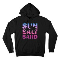 Sun Salt Sand Funny Palm Sun Retro Beach Summer Hoodie