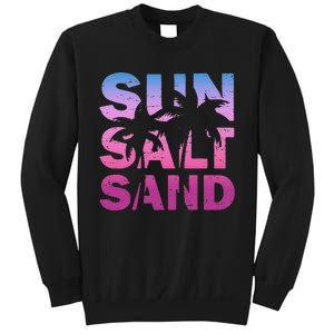 Sun Salt Sand Funny Palm Sun Retro Beach Summer Sweatshirt