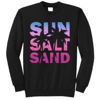 Sun Salt Sand Funny Palm Sun Retro Beach Summer Sweatshirt