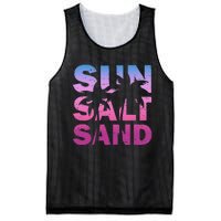 Sun Salt Sand Funny Palm Sun Retro Beach Summer Mesh Reversible Basketball Jersey Tank