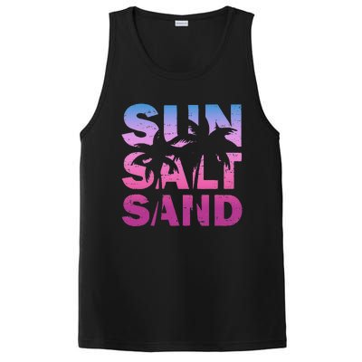 Sun Salt Sand Funny Palm Sun Retro Beach Summer PosiCharge Competitor Tank