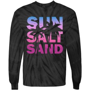 Sun Salt Sand Funny Palm Sun Retro Beach Summer Tie-Dye Long Sleeve Shirt