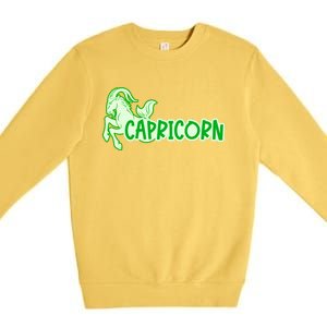 Stylish Saying Superstitions Capricorn Astrology Zodiac Gift Premium Crewneck Sweatshirt