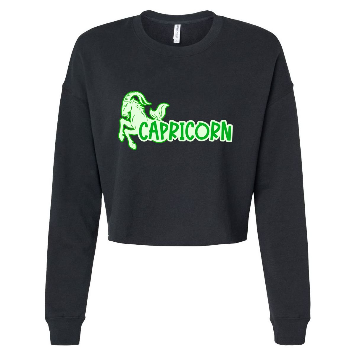 Stylish Saying Superstitions Capricorn Astrology Zodiac Gift Cropped Pullover Crew