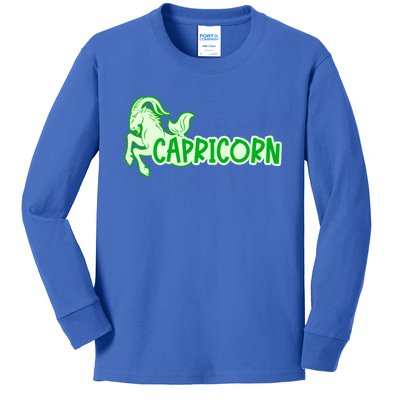 Stylish Saying Superstitions Capricorn Astrology Zodiac Gift Kids Long Sleeve Shirt