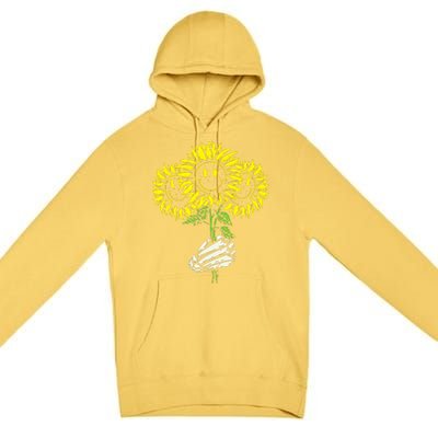 Smile Sunflower Premium Pullover Hoodie