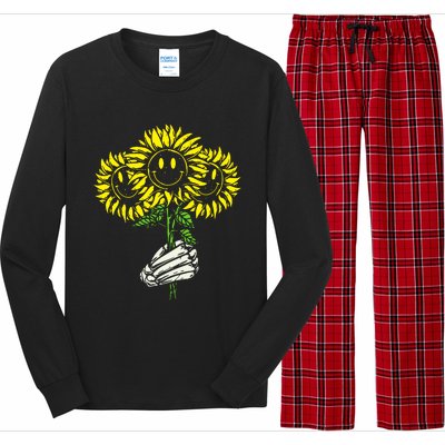 Smile Sunflower Long Sleeve Pajama Set