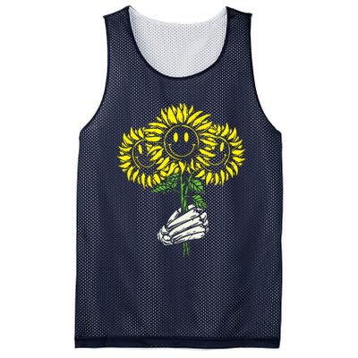 Smile Sunflower Mesh Reversible Basketball Jersey Tank