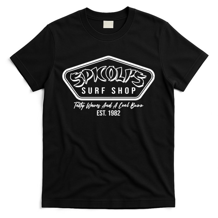Spicolis Surf Shop Tasty Waves And A Cool Buzz Est 1982 T-Shirt
