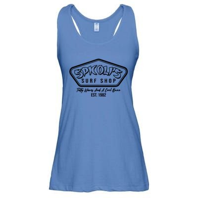 Spicolis Surf Shop Tasty Waves And A Cool Buzz Est 1982 Ladies Essential Flowy Tank