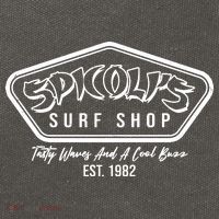 Spicolis Surf Shop Tasty Waves And A Cool Buzz Est 1982 Cotton Canvas Backpack