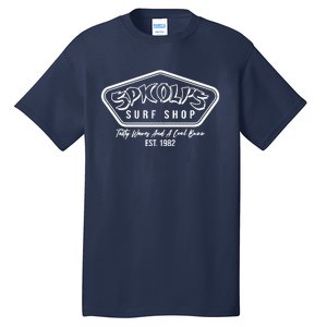 Spicolis Surf Shop Tasty Waves And A Cool Buzz Est 1982 Tall T-Shirt