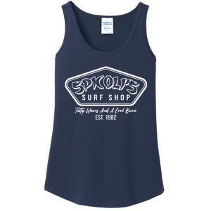 Spicolis Surf Shop Tasty Waves And A Cool Buzz Est 1982 Ladies Essential Tank