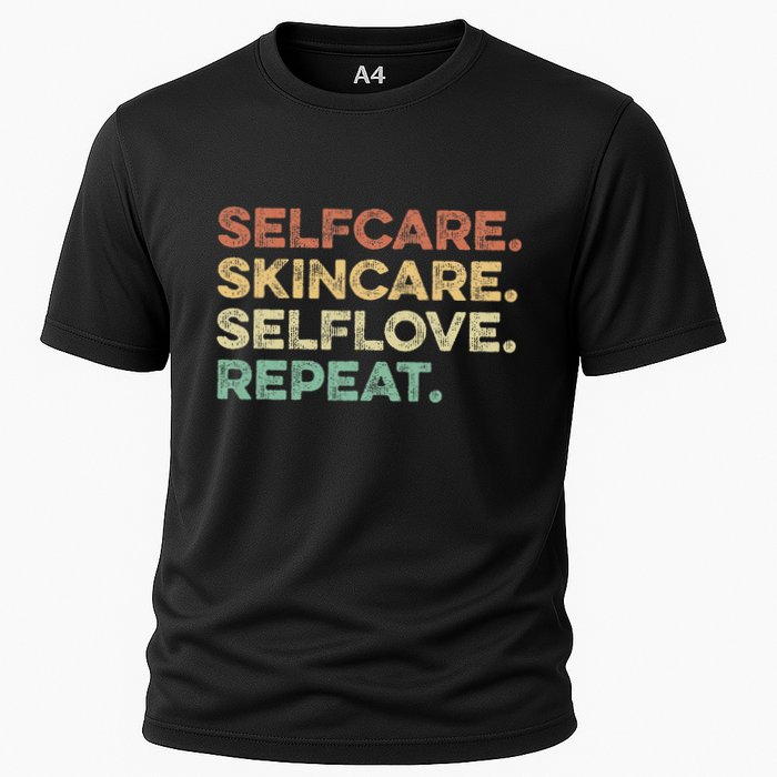 Selfcare Skincare Selflove Repeat Esthetician Cooling Performance Crew T-Shirt