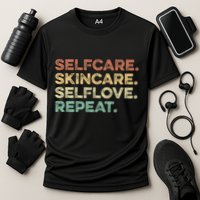 Selfcare Skincare Selflove Repeat Esthetician Cooling Performance Crew T-Shirt