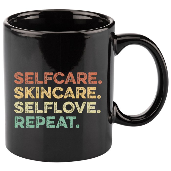 Selfcare Skincare Selflove Repeat Esthetician 11oz C Handle Ceramic Mug