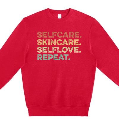 Selfcare Skincare Selflove Repeat Esthetician Premium Crewneck Sweatshirt