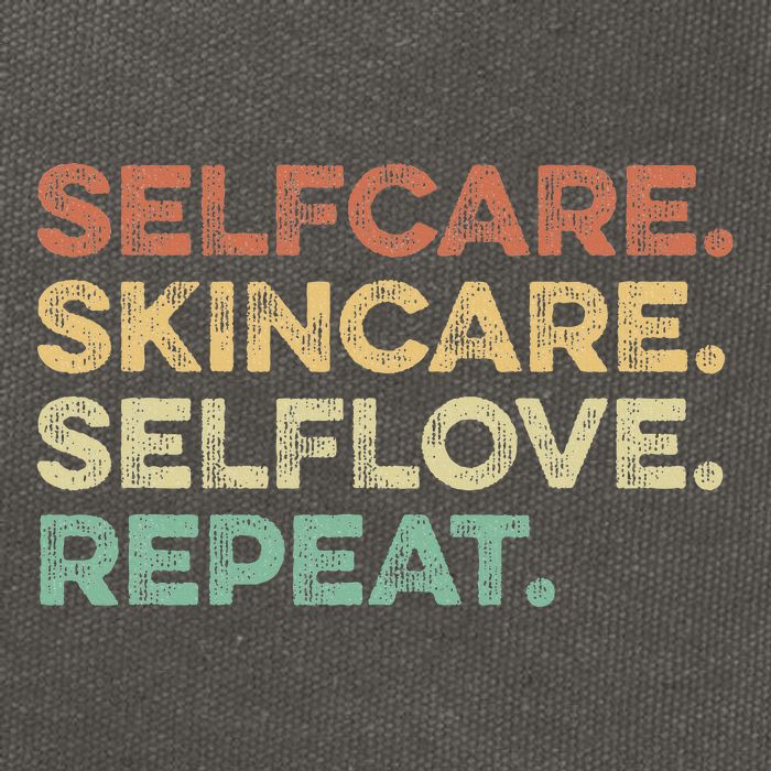Selfcare Skincare Selflove Repeat Esthetician Cotton Canvas Backpack
