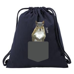 Squirrel Squirrel Drawstring Bag