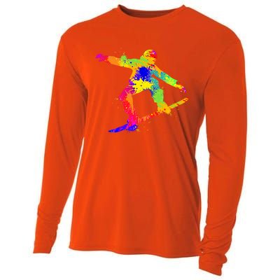 Snowboard Snowboarder Snowboarding Cool Gift Cooling Performance Long Sleeve Crew