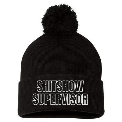 ShitShow Supervisor Pom Pom 12in Knit Beanie