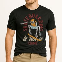 Skeleton Skateboarding Cooling Performance Crew T-Shirt