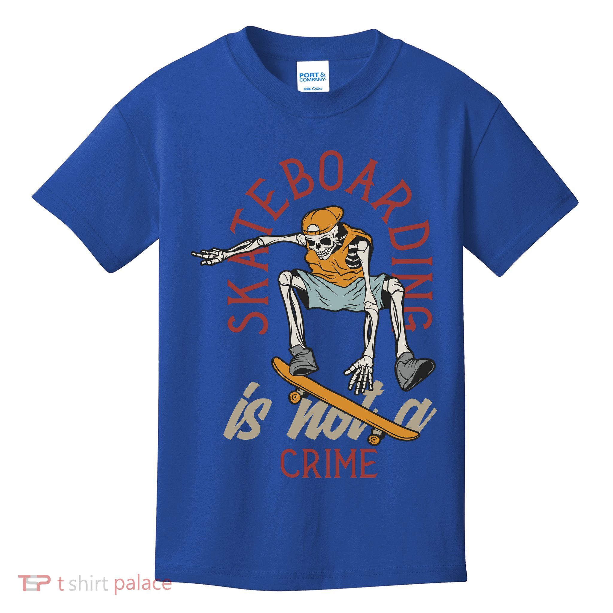 Skeleton Skateboarding Kids T-Shirt