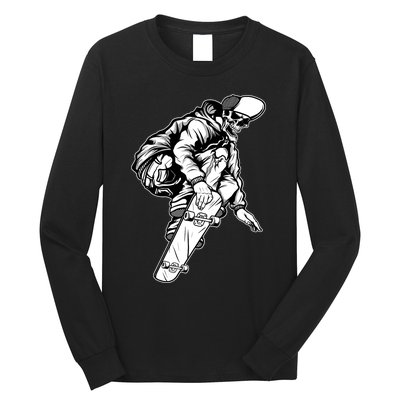 Skateboarding Skater Skate Board Skeleton Long Sleeve Shirt