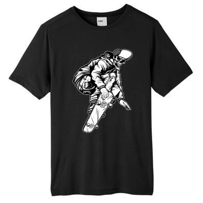 Skateboarding Skater Skate Board Skeleton Tall Fusion ChromaSoft Performance T-Shirt