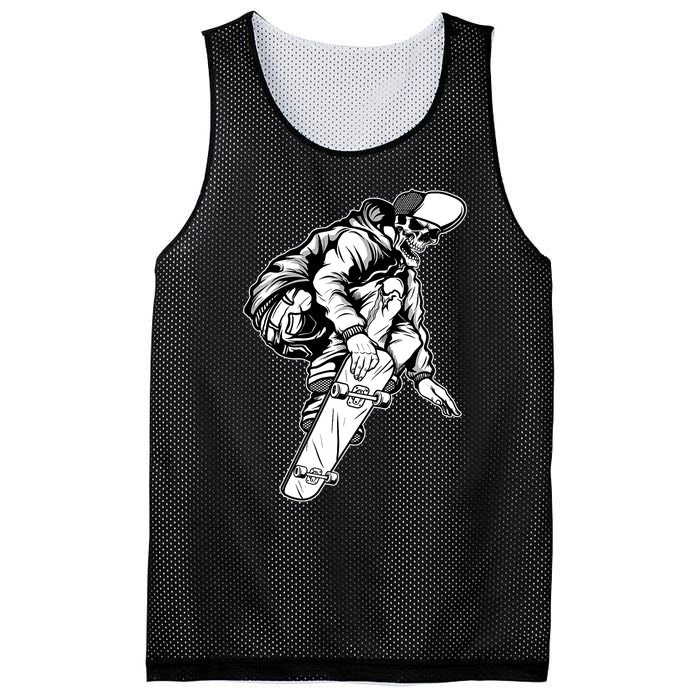 Skateboarding Skater Skate Board Skeleton Mesh Reversible Basketball Jersey Tank