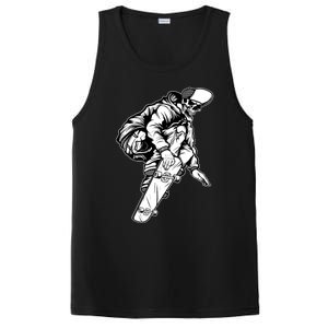 Skateboarding Skater Skate Board Skeleton PosiCharge Competitor Tank