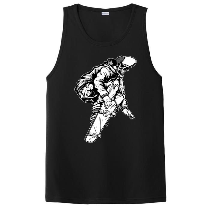 Skateboarding Skater Skate Board Skeleton PosiCharge Competitor Tank