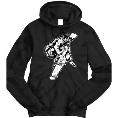 Skateboarding Skater Skate Board Skeleton Tie Dye Hoodie